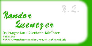 nandor quentzer business card